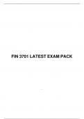 FIN 3701 LATEST EXAM PACK (Version 3), University of South Africa (Unisa)