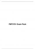 FMT 3701 Exam Pack, University of South Africa (Unisa)