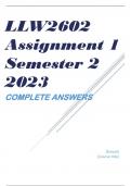 LLW2602 Assignment 1 Semester 2 2023