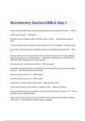 Biochemistry Section-USMLE Step 1 Questions & Answers 2023 ( A+ GRADED 100% VERIFIED)