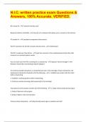 N&period;I&period;C&period; written practice exam Questions & Answers&comma; 100&percnt; Accurate&period; VERIFIED&period;  
