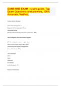 DANB RHS EXAM - study guide&period; Top Exam Questions and answers&comma; 100&percnt; Accurate&period; Verified&period;