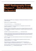 ARRT Radiography Exam  Review &lpar;1 &ndash; 200&rpar; Download  To Score A 