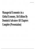 Managerial Economics in a Global Economy, 5th Edition By Dominick Salvatore All Chapters Complete