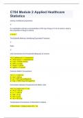 WGU C784 Module 2 Applied Healthcare Statistics