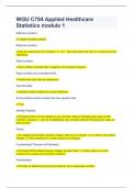 WGU C784 Applied Healthcare Statistics module 1