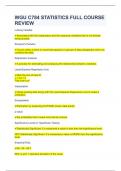 WGU C784 STATISTICS FULL COURSE REVIEW