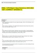 ENGL 147N Week 3 Quiz Solutions 2023-2024  100% CORRECT GRADED A+