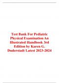 Test Bank For Pediatric Physical Examination An Illustrated Handbook 3rd Edition by Karen G&period; Duderstadt 