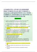(COMPLETE) ATI RN LEADERSHIP PROCTORED EXAM 2019 VERSION 1, 2,3,4,5 & 6 (420 QUESTIONS ALL WITH CORRECT ANSWERS)| GUARANTEE A+ SCORE |VERIFIED|TESTBANK VERSION 1