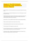 Chapter 2: The CPA Profession (PowerPoint). Exam Questions & Answers. Rated A+