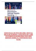 TEST BANK FOR ESSENTIALS OF PSYCHIATRIC MENTAL HEALTH NURSING TOWNSEND