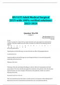 RN VATI Adult Medical Surgical 2019-with 100% verified solutions-2023-2024