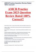 AMCB Practice Exam 2023 Question Review Rated 100% Correct!!