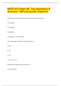 NATE A&sol;C Exam &num;2&comma; Top Questions & Answers&period; 100&percnt; Accurate&period; Rated A&plus;