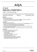 AQA 7712-1 ENGLISH LITERATURE A-A LEVEL PAPER 1 MAY 2023