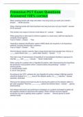 Fresenius PCT Exam Questions Answered 100&percnt; correct