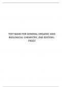 TEST BANK FOR GENERAL ORGANIC AND BIOLOGICAL CHEMISTRY, 2ND EDITION : FROST
