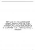 TEST BANK FOR FUNDAMENTALS OF GENERAL, ORGANIC, AND BIOLOGICAL CHEMISTRY, 7ED, JOHN E. MCMURRY, DAVID S. BALLANTINE, CARL A. HOEGER, VIRGINIA E. PETERSON