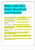 WGU c208 2023-2024 Exam Questions with Complete Solutions 