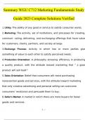 WGU C712- Marketing Fundamentals Latest 2023 Graded A