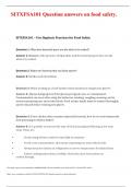 SITXFSA101 Question answers on food safety&period;
