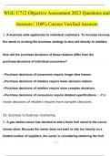 WGU C712 Objective Assessment 2023 Questions and Answers &vert; 100&percnt; Correct Verified Answers
