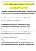 WGU C712 Pre-assessment 2023 Questions and Answers &lpar;Verified Answers&rpar;