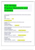 PCE Written Practice Questions and Answers