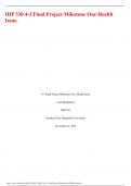 IHP 330 4-3 Final Project Milestone One Health Issue&period;