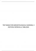 TEST BANK FOR GERONTOLOGICAL NURSING, 3 EDITION: PATRICIA A. TABLOSKI