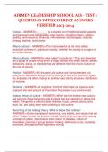 AIRMEN LEADERSHIP SCHOOL ALS - TEST 1  QUESTIONS WITH CORRECT ANSWERS  VERIFIED 2023-2024 