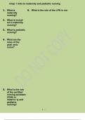 Chap 1 intro to maternity and pediatric nursing Correct Answers