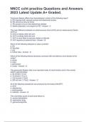 NNCC ccht practice Questions and Answers 2023 Latest Update A&plus; Graded&period;