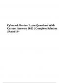 Cyberark Exam Questions With Correct Answers &vert; Latest Update 2023&sol;2024 &lpar;GRADED&rpar;