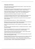 Colorado Life Exam Q&A