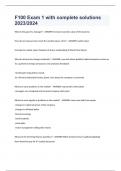 F100 Exam 1 with complete solutions 2023&sol;2024