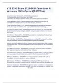 CIS 2200 Exam 2023-2024 Questions & Answers 100&percnt; Correct&lpar;RATED A&rpar;