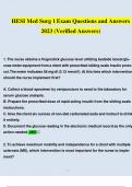 HESI Med Surg 1 Exam Questions and Answers 2023 (Verified Answers)