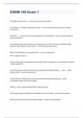ESRM 100 exam 2023 with 100&percnt; correct answers