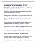 D265 CRITICAL THINKING STUDY&vert;UPDATED&VERIFIED&vert;100&percnt; SOLVED&vert;GUARANTEED SUCCESS