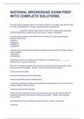 NATIONAL BROKERAGE EXAM PREP WITH COMPLETE SOLUTIONS&period;
