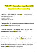 WGU C790 Nursing Informatics Exam  questions and answers latest 2023 - 2024 [100% correct answers]