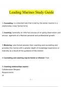 Leading Marines- The Mega questions and answers latest 2023 - 2024 &lbrack;100&percnt; correct answers&rsqb;
