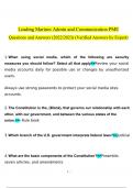 Leading Marines Admin and Communication questions and answers latest 2023 - 2024 &lbrack;100&percnt; correct answers&rsqb;