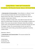 Leading Marines - Admin and Communication &lpar;Constitution&comma; The Promotion System&comma; Interact with Social Media&rpar;  questions and answers latest 2023 - 2024 &lbrack;100&percnt; correct answers&rsqb;