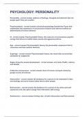 PSYCHOLOGY PERSONALITY&vert;UPDATED&VERIFIED&vert;100&percnt; SOLVED&vert;GUARANTEED SUCCESS