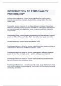 INTRODUCTION TO PERSONALITY PSYCHOLOGY&vert;UPDATED&VERIFIED&vert;100&percnt; SOLVED&vert;GUARANTEED SUCCESS