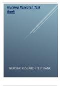 NURSING RESEARCH TEST BANK COMPLETE CHAPTERS &period;pdf