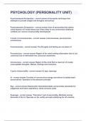 PSYCHOLOGY &lpar;PERSONALITY UNIT&rpar;&vert;UPDATED&VERIFIED&vert;100&percnt; SOLVED&vert;GUARANTEED SUCCESS